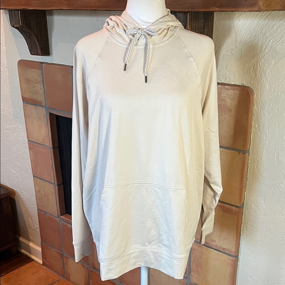 Vuori Dream Knit Halo Oversized Hoodie, Milkweed Heather, size S